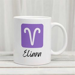 aries zodiac mug | zodiac coffee mug | aries | aries mug | aries gift | astrology mug | horoscope mug | personalized mug