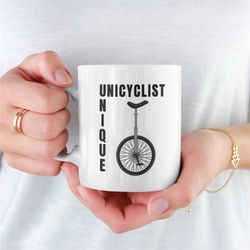 unicycle mug, novelty unicycle mug, funny unicycling gift for him & her, unicycler coffee mug, acrobat mugs, juggling gi