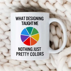funny pie chart mug for graphic designer, artist birthday, coworker, office mug, creative profession, husband, wife, ann