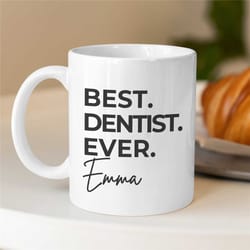 customizable doctor birthday present, custom mug for dentist, personalized gift for dental offices, leaving gift, apprec