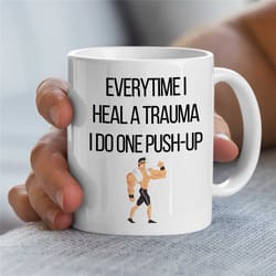 fit counselor mug, gift for sporty therapist, family therapy appreciation, thank you, bcba, cbt birthday, aba work, men/