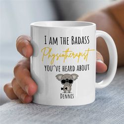 personalized mug for physiotherapists, custom physio cup, unique excercise therapist gift, pediatric pt, masseur birthda