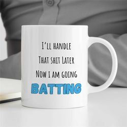 baseball player mug, funny text cup for fan, pitcher boyfriend, for him/her, coach, men, batting nephew, softball, fathe