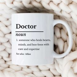 Unique Cup for Internists, Custom Mug for Docs, Personalized Gift for Medical student, GYN, Cardiologist Thank you, Anes