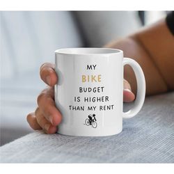 bicycle gifts men, coffee cup cyclist, bike mugs, cycling mug for men, bicycling mug present, athlete mug, fathers day g