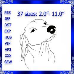 dachshund machine embroidery design 491