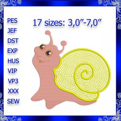 snail machine embroidery design instant download snail embroidery design child embroidery baby embroidery kids embroider