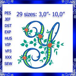 letter y monogram embroidery floral y monogram fancy vine monogram embroidery floral monogram embroidery fancy letter y