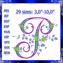 letter p monogram embroidery floral p monogram fancy vine monogram embroidery floral monogram embroidery fancy letter p