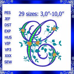 letter c monogram embroidery floral c monogram fancy vine monogram embroidery floral monogram embroidery fancy letter c