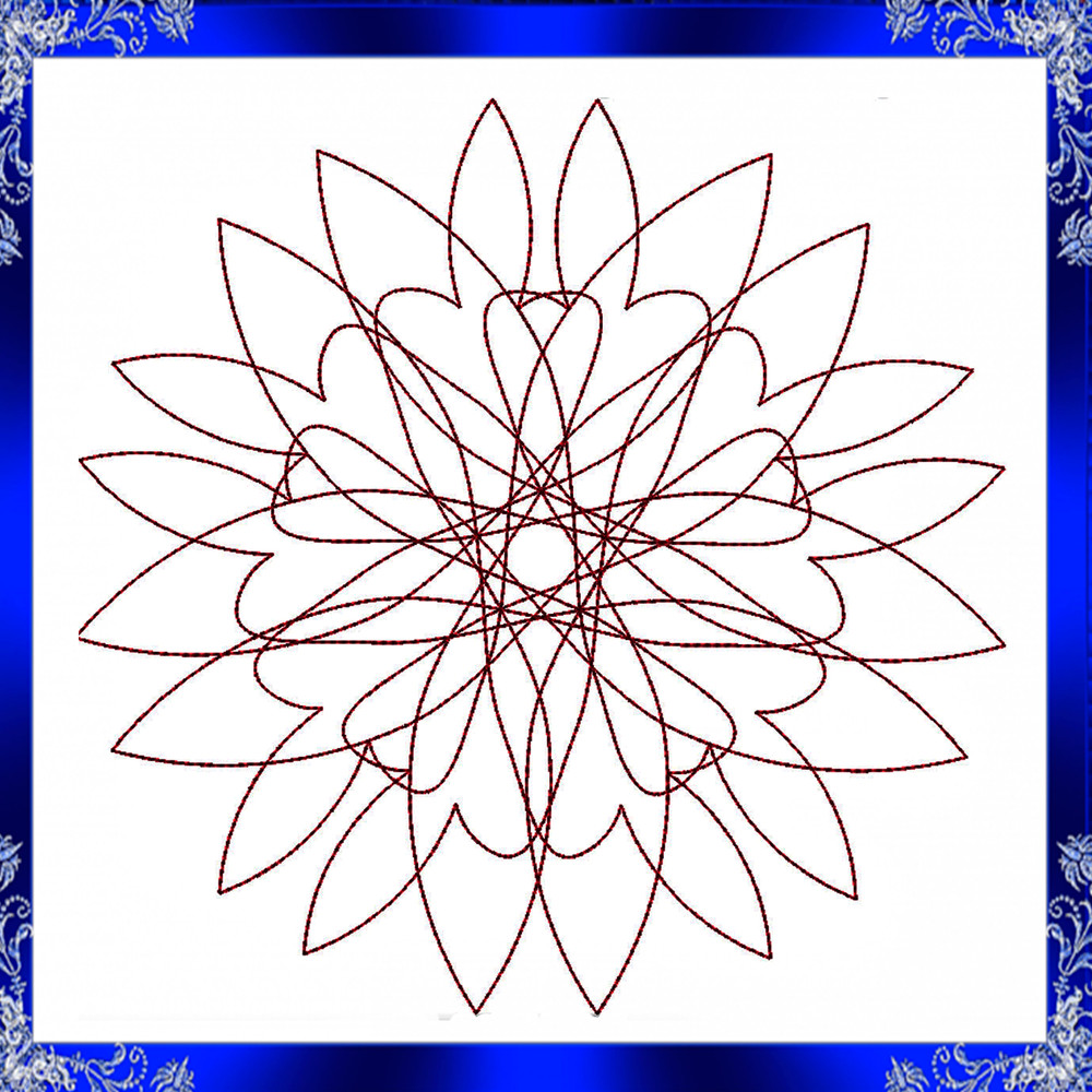 Quilting Swirls Embroidery Design Mandala Quilt Machine Embroidery Design Mandala Quilting Swirl 1