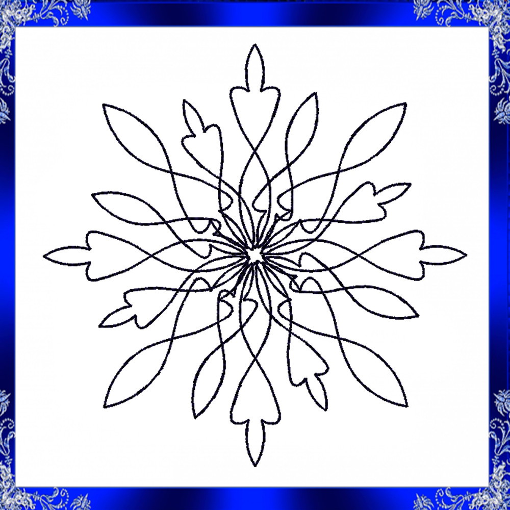 Quilting Swirls Embroidery Design Mandala Quilt Machine Embroidery Design Mandala Quilting Swirls Embroidery Snowflake 1