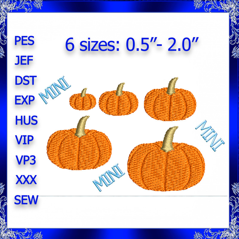 Mini Pumpkin Embroidery Design Thankful Pumpkin Fall Embroidery Autumn Embroidery Thanksgiving Tiny Pumpkin Machine Embr 2