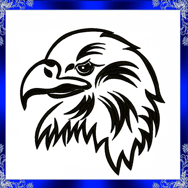 Eagle Embroidery Design Eagle Head Machine Embroidery Design Bald Eagle American Bird Embroidery Design Head Eagle Bird 1