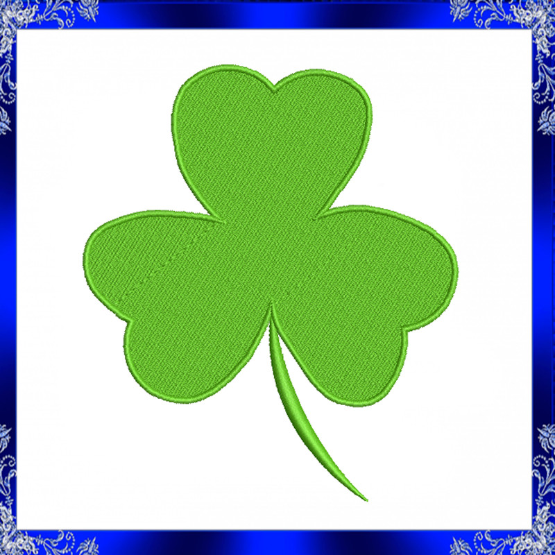 Clover 3 Leaf Machine Embroidery Design 1
