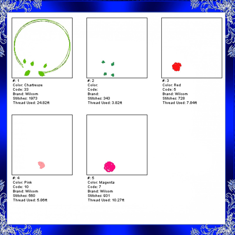 Rose Frame Embroidery Design Rose Flower Frame Embroidery Design Floral Monogram Frame Embroidery Rosebud Rose Bud Flowe 3