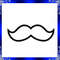 Mustache Applique Embroidery Design 1