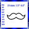 Mustache Applique Embroidery Design 0