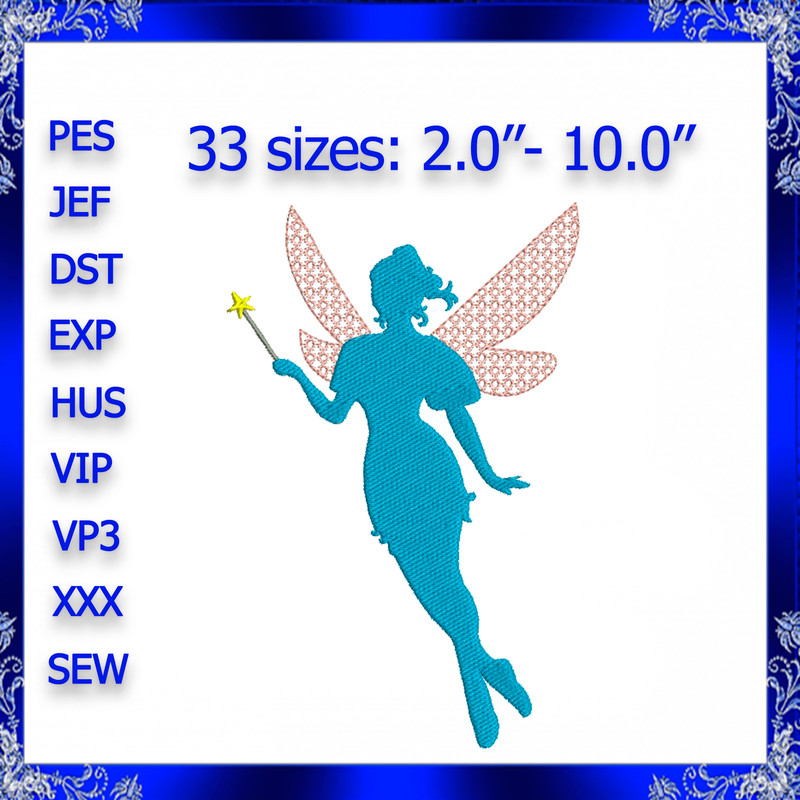 Fairy Machine Embroidery Design Little Fairy Embroidery Girl With Wings Embroidery Princess Fairy Embroidery Design Fair 0