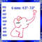 Baby Elephant Applique Embroidery Design 0