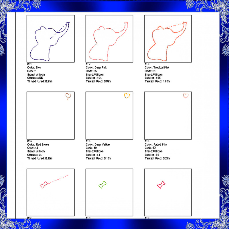 Baby Elephant Applique Embroidery Design 3