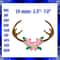 Floral Antler Embroidery Design Antler Embroidery Designs Deer Horn Flower Deer Boho Antlers Embroi 0
