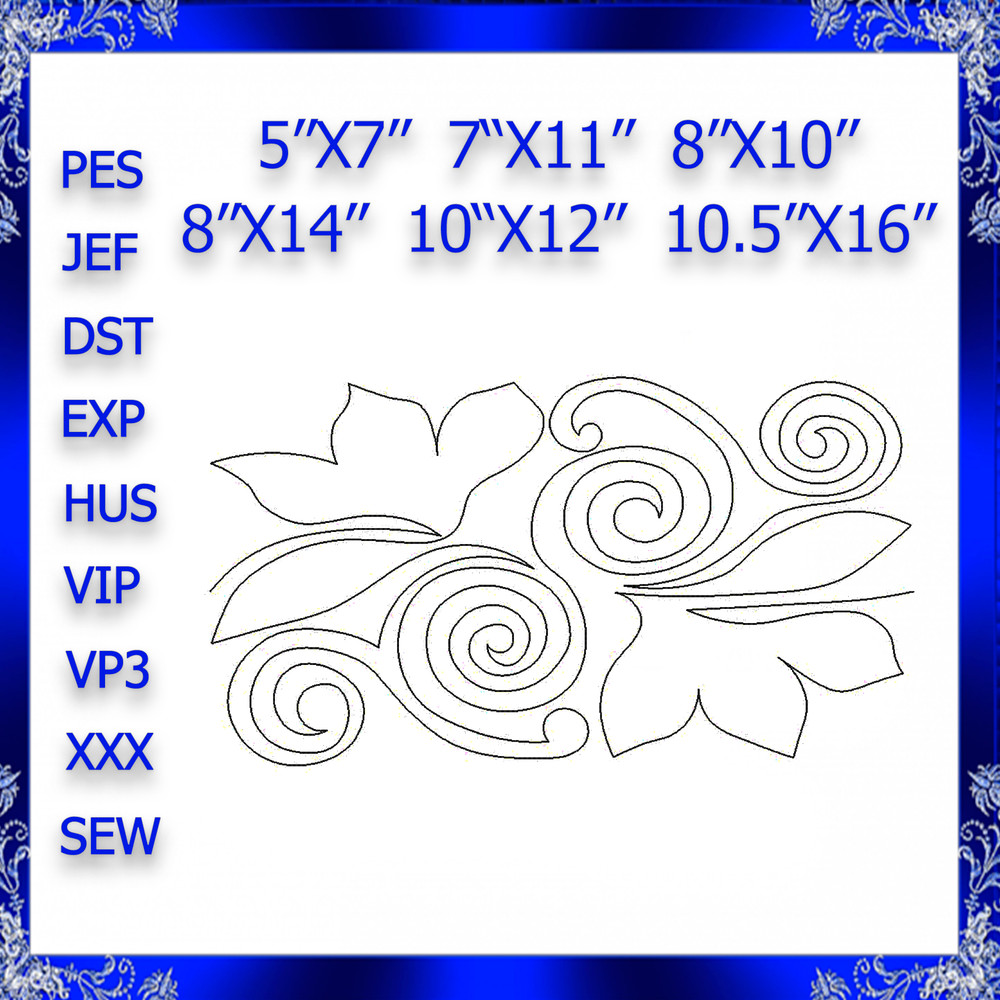 Quilting Swirls Embroidery Design Quilting Swirls Quilting Block Stipple Embroidery 0