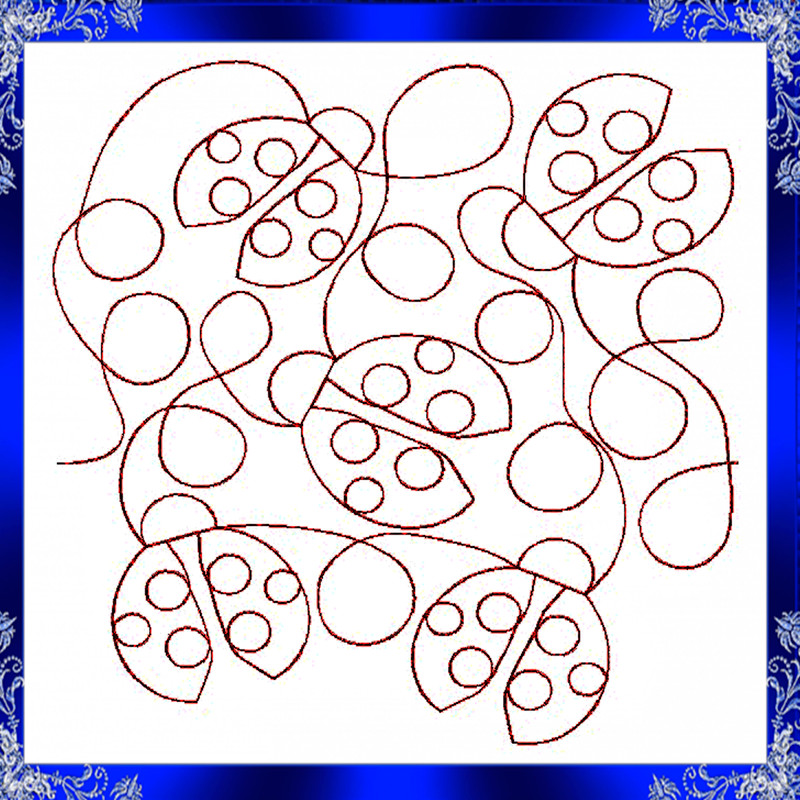 Ladybug Quilt Block Embroidery Design Ladybug Quilting Machine Embroidery Edge To Edge Quilting Emb 2
