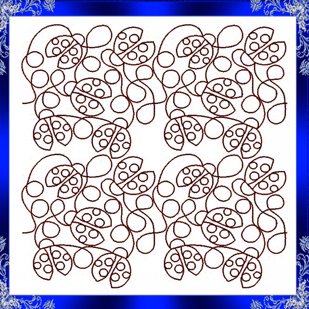 Ladybug Quilt Block Embroidery Design Ladybug Quilting Machine Embroidery Edge To Edge Quilting Emb 3