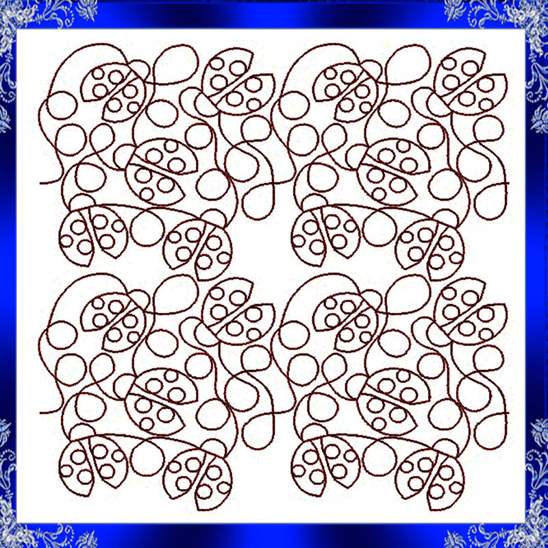 Ladybug Quilt Block Embroidery Design Ladybug Quilting Machine Embroidery Edge To Edge Quilting Emb 3