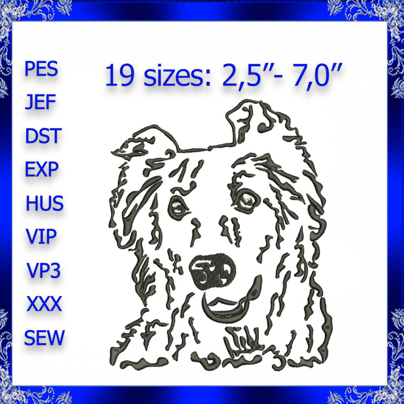 Spaniel Machine Embroidery Design Brittany Spaniel Embroidery Sad Dog Machine Embroidery Design Dog 0