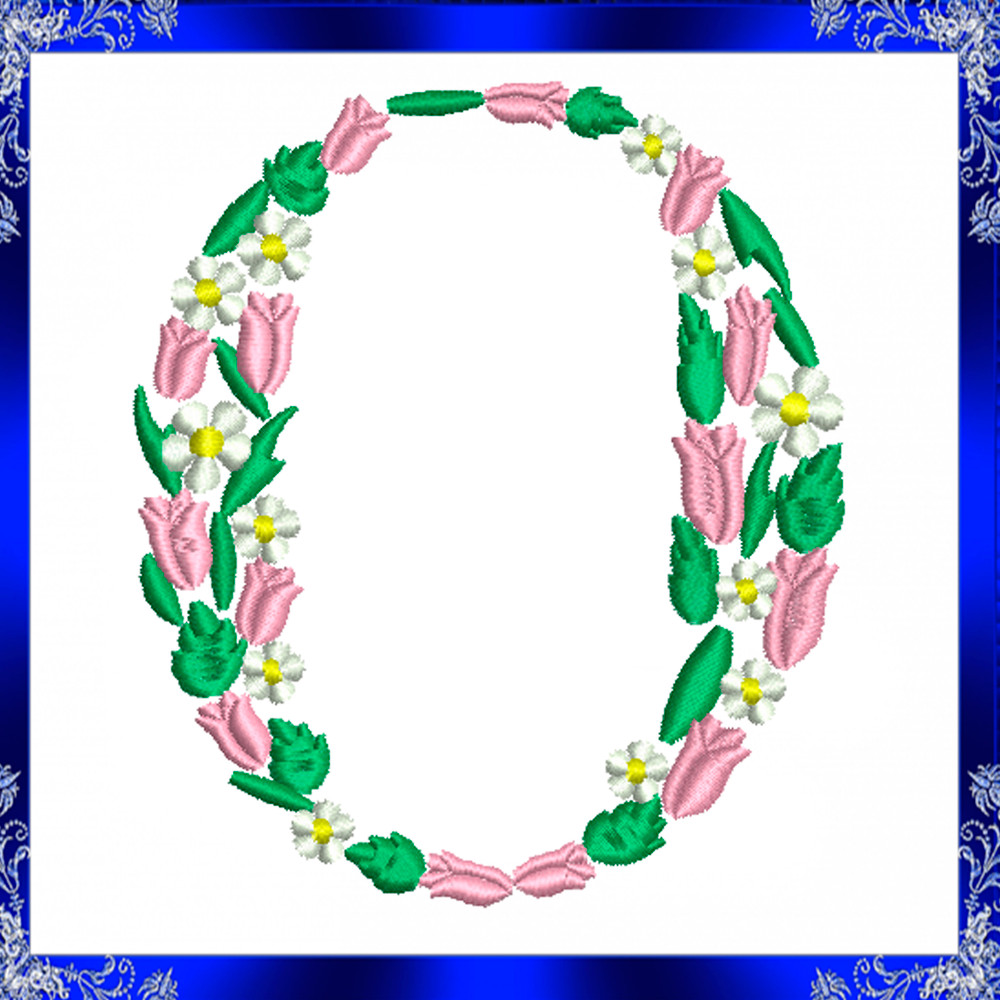 Letter O Monogram Embroidery Floral O Monogram Fancy Vine Monogram Embroidery Floral Monogram Embro 1