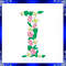 Letter I Monogram Embroidery Floral I Monogram Fancy Vine Monogram Embroidery Floral Monogram Embro 1
