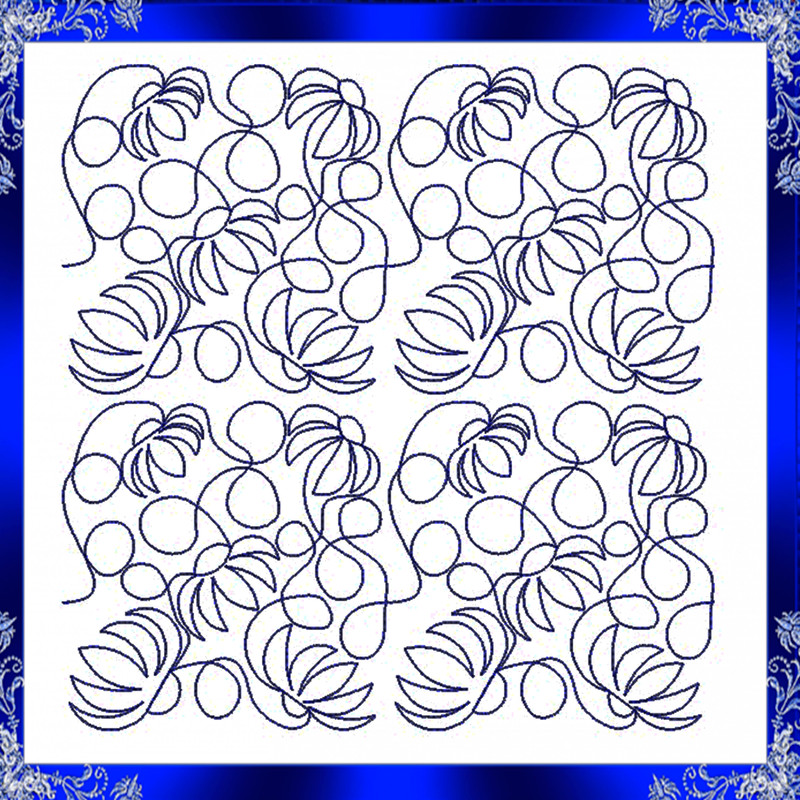 Chamomile Quilt Block Machine Embroidery Design Flower Quilting Embroidery Edge To Edge Quilting Em 2