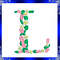 Letter L Monogram Embroidery Floral L Monogram Fancy Vine Monogram Embroidery Floral Monogram Embro 1