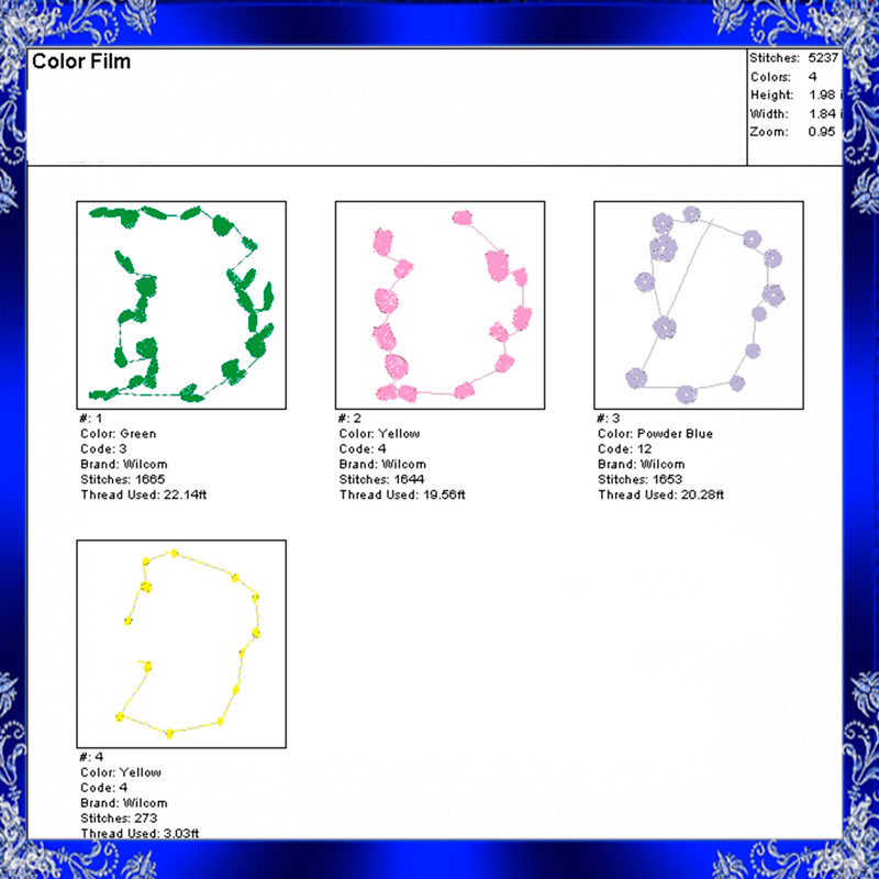 Letter D Monogram Embroidery Floral D Monogram Fancy Vine Monogram Embroidery Floral Monogram Embro 4