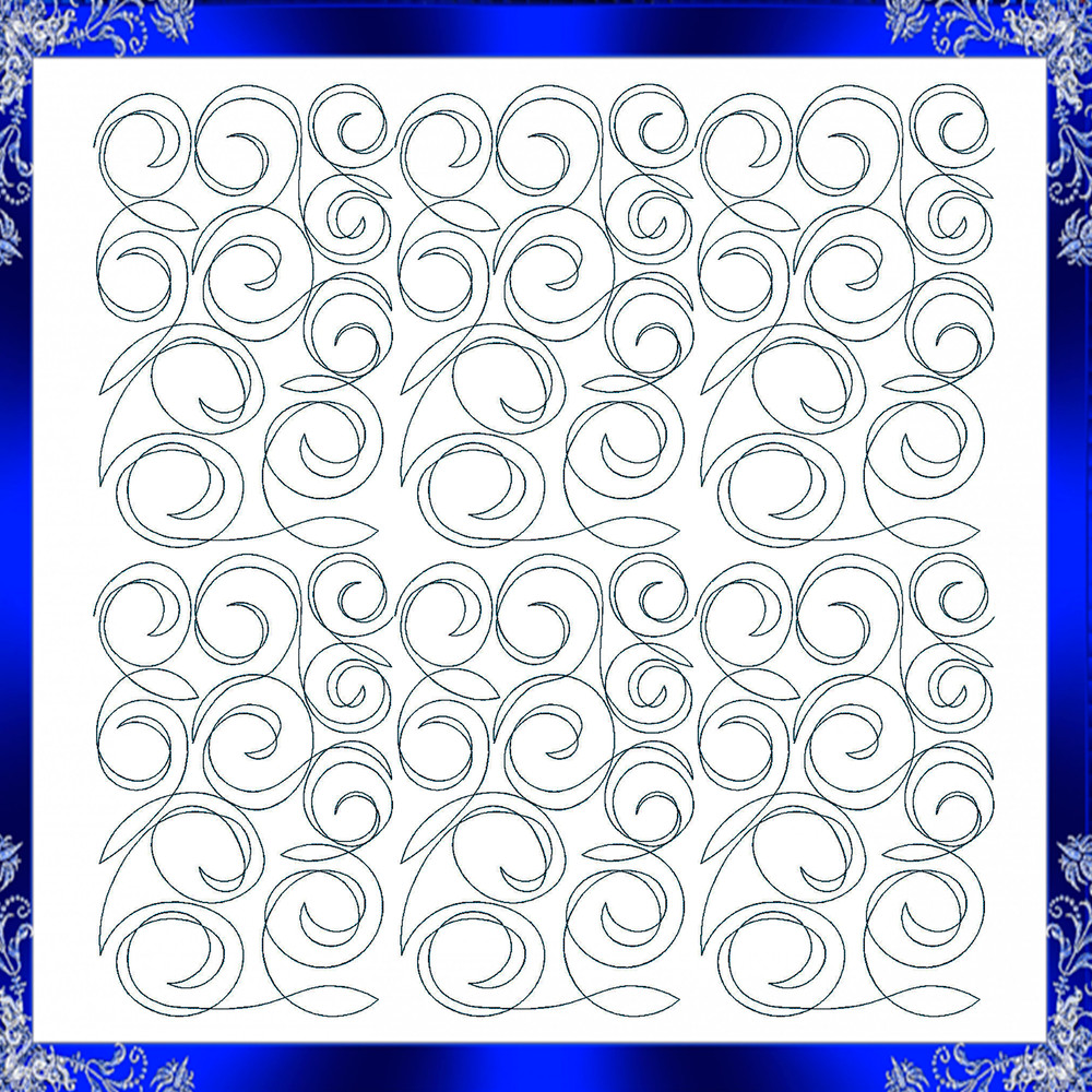 105x16 Quilting Swirls Machine Embroidery Design Quilting Swirly Embroidery Design Quilting Swirls  1