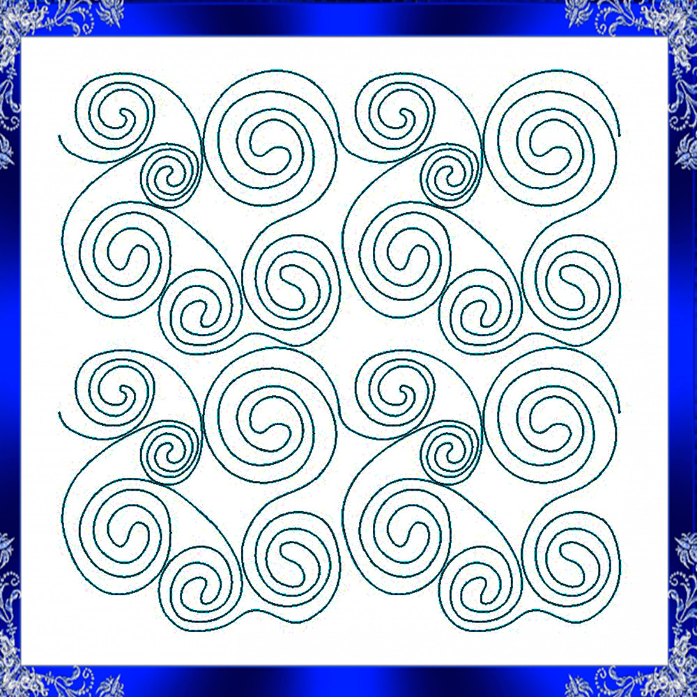 Quilting Swirls Embroidery Design Quilting Swirls Quilting Block Stipple Embroidery Stippling Quilt 2