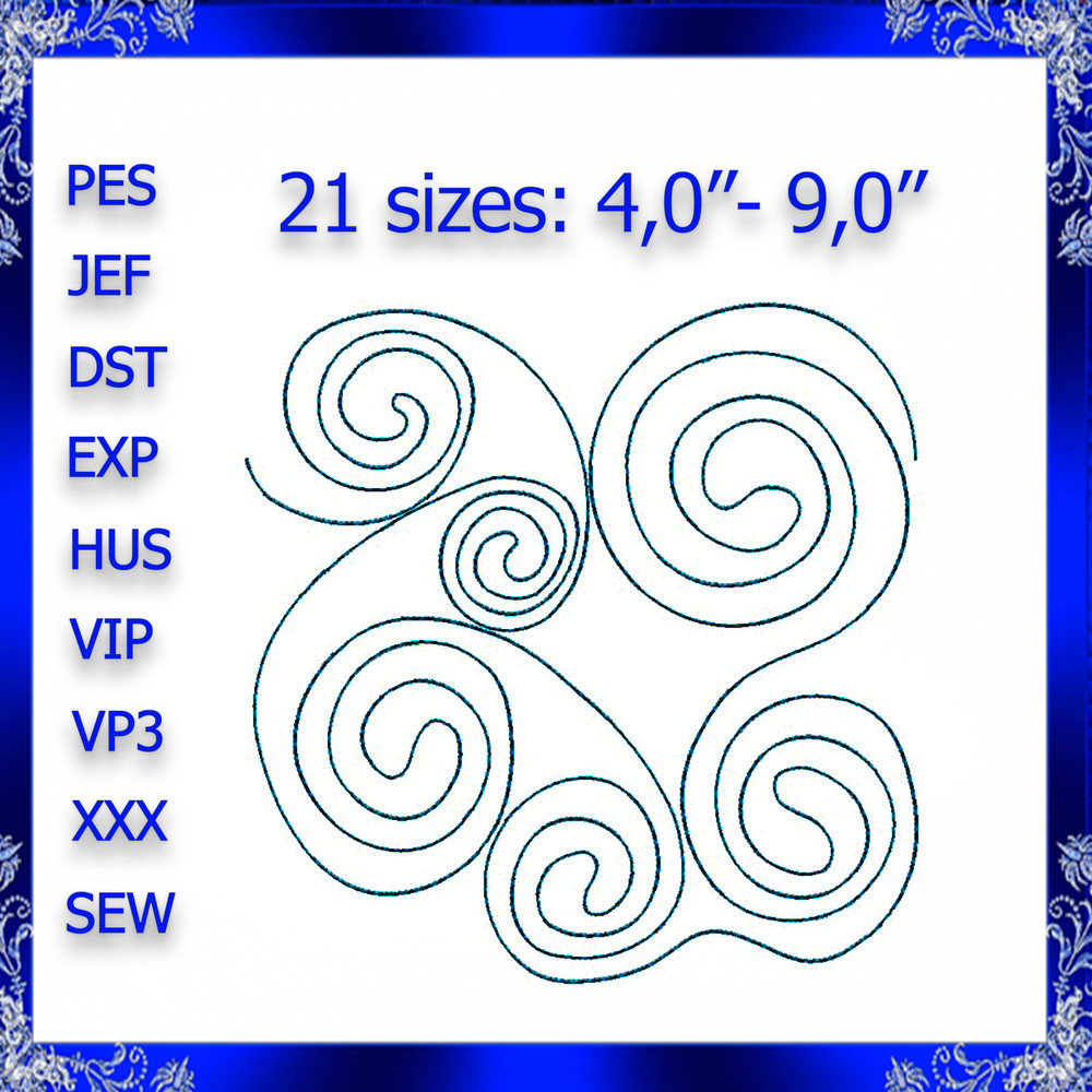 Quilting Swirls Embroidery Design Quilting Swirls Quilting Block Stipple Embroidery Stippling Quilt 0