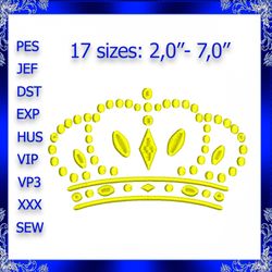 crown machine embroidery design little king crown embroidery princess crown embroidery mini crown embroidery tiny crown