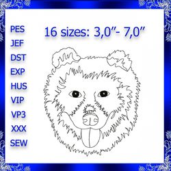 chow chow machine embroidery design dog chow chow embroidery design chow embroidery design cute dog breed chow chow pet
