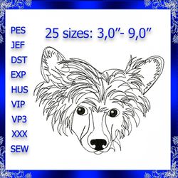 chinese crested machine embroidery design chinese crested embroidery design dog machine embroidery design pet embroidery