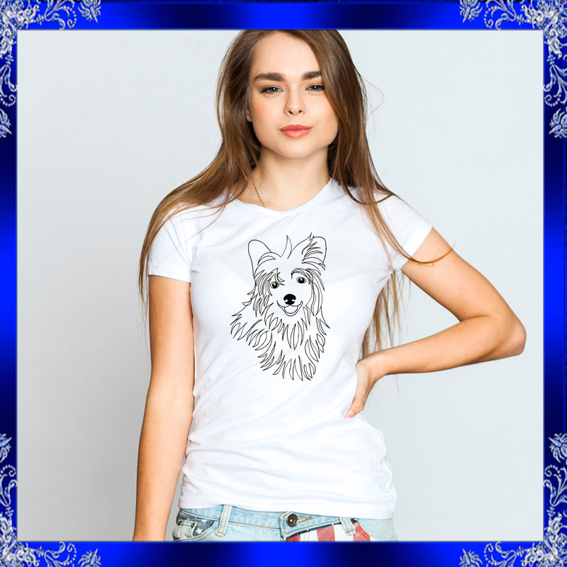 Chinese Crested Powder Puff Machine Embroidery Design Chinese Crested Embroidery Design Pet Dog Emb 3