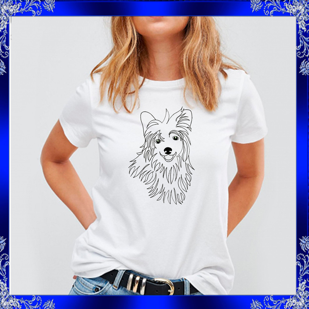 Chinese Crested Powder Puff Machine Embroidery Design Chinese Crested Embroidery Design Pet Dog Emb 4