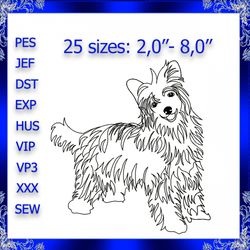 chinese crested powder puff machine embroidery design chinese crested embroidery design pet dog embroidery design 403