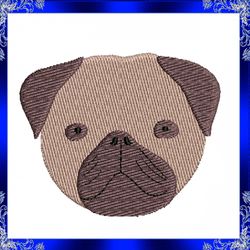 pug dog machine embroidery design pug embroidery dog pug embroidery pet embroidery pet dog y design pets 436