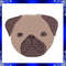 Pug Dog Machine Embroidery Design Pug Embroidery Dog Pug Embroidery Pet Embroidery Pet Dog Y Design 0