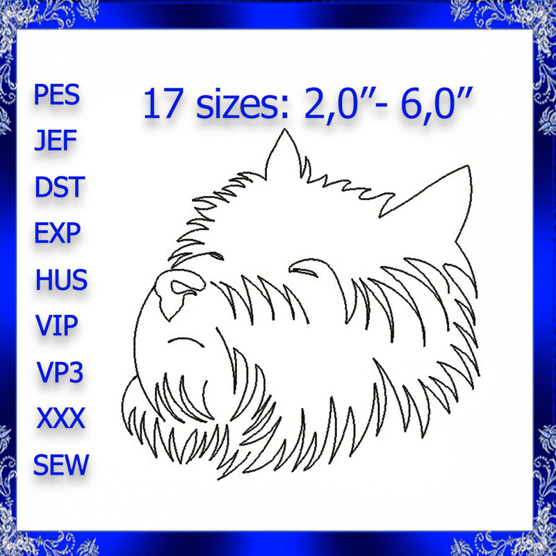 West Highland Terrier Embroidery Design Highland Terrier Embroidery Dog Pug Embroidery Pet Embroide 0