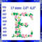 Letter E Monogram Embroidery Floral E Monogram Fancy Vine Monogram Embroidery Floral Monogram Embro 0
