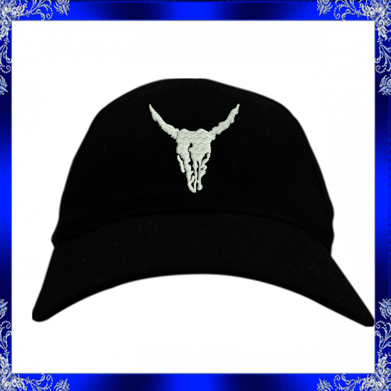 Cow Skull Head Machine Embroidery Skull Embroidery Design Skeleton Embroidery Design Bull Skull 439 3
